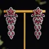Pendientes de borlas de cristal con flores de lujo y luz para mujer, pendientes de temperamento a la moda de Corea del Sur, nuevos pendientes con diseño de estilo ins, venta al por mayor