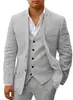Fábrica de Origen Hecho a Medida Chaqueta de Traje para Hombre de Dos Botones con Estampado Digital Conjunto de Tres Piezas Tallas Grandes Venta al Por Mayor