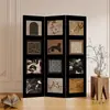 Divisória de Tela Dobrável Vintage Estilo Francês para Sala de Estar, Tela Móvel para Sala de Jantar, Quarto, Hall de Entrada, Tela Dobrável Decorativa Estilo Retrô