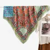 Bufanda Grande Azul de Algodón Lino con Patrón de Anacardo 90% Bufanda de Seda Protector de Cuello Estilo Coreano para Mujer Chal Pañuelo Fino para la Cabeza Bufanda de Terciopelo Rosa