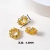 Acessórios de cristal DIY para pulseiras, contas espaçadoras douradas com areia, materiais para joias banhados a ouro cobre e acessórios de cordão feitos à mão