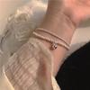 Pulsera de plata de ley s925 estilo coreano estilo coreano de alta gama sentido de la minoría sentido del color cara sonriente con cuentas 2023 nuevo para mujer