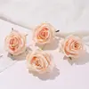 Flor de rosa de borde de curling de simulación flor de boda arreglo floral de pared flor de tela de seda ramillete de rosa cabeza de flor flor hecha a mano decoración de caja de flores
