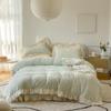 Princesa francesa estilo esculpido leite veludo conjunto de quatro peças Inverno dupla face veludo jacquard colcha capa engrossado doce roupa de cama de luxo