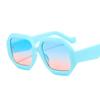 Gafas de sol de moda M337 con montura grande de seis lados, PC, UV400, para cara fina, gafas de pasarela, gafas de sol para hombre y mujer transfronterizas de Instagram