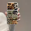 Adecuado para Samsung S26 varias fundas de teléfono con estampado de leopardo S24 Ultra ventana grande S25 Ultra piel de oveja gama alta