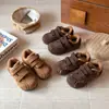 Zapatos de Algodón para Caminar de Niños Otoño e Invierno Estilo Nuevo Forrados de Terciopelo Cálidos Antideslizantes Suela Suave Para Niños y Niñas Zapatos Deportivos Estampado de Leopardo Botines de Algodón para Bebé