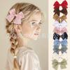 Venta caliente transfronteriza 10 por juego de tela de algodón con lazo de color sólido Macaron pinza para el pelo de algodón accesorios para el pelo hechos a mano para bebés y niños