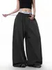Pantalones Casuales Paracaidistas Holgados con Estampado de Letras MRNE Retro Americano para Hombres y Mujeres Diseño con Cordón Pantalones Rectos Holgados Modernos