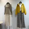 [Estampado de Leopardo Niebla] Pantalones casuales para mujer para otoño, con corte relajado, cintura con cordón, cintura elástica, diseño de pierna ancha holgada y estilo hasta el suelo