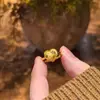 Anillo de Corazón con Rayos Estrellados Chapado en Oro Vietnamita Cepillado, Anillo de Girasol de Alta Gama para Mujer, Joyería Elegante de Flor Gesang