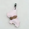 Chaveiro de Filhote de Couro Genuíno Feito à Mão Cordão Anti-Perda Pingente Chaveiro de Carro Bulldog Francês Chaveiro de Corda Trançada