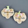 Casamento flor artificial borboleta orquídea flor cabeça mão presente requintado filme estilo LV Fu decoração de casamento âmbar fino vermelho ameixa