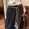 Cinturón Marrón Tejido a Mano para Mujer con Falda y Jeans con Cuerda Decorativa Retro Étnica para Cintura Fina Accesorios de Moda