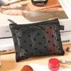 Celebridad de Internet Popular Ins Hilo Flocado Amor Lavado Bolsa de Almacenamiento Portátil Viaje Perspectiva Bolsa de Cosméticos Traje Lindo