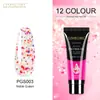Pegamento para extensión de arte de uñas de cristal de 15ML, sin papel, modelo de extensión de dedo de uña, pegamento de color, 24 colores en stock, suministro de pegamento para esmalte de uñas