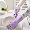 Guantes Impermeables Largos para Lavar Platos para Mujer, Guantes de Limpieza Duraderos para Lavandería de Invierno y Cocina, Venta al por Mayor y Dropshipping