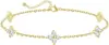 Pulseira de Laço Cravejada com Diamantes Transfronteiriça com Gipsofila, Luxo Leve, Simples, Compacta, Versátil, Pulseira Estilo Ins
