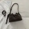 Bolso Versátil para Viajes Diarios para Mujer, Nuevo Bolso Cruzado Casual Retro de Color Sólido en Gamuza, Bolso de Hombro de Moda de Aspecto Elevado