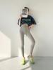 Leggings esportivas finas com cordão de tubarão femininas justas modeladoras calças de tubarão primavera cintura alta contração abdominal fitness calças de corrida