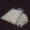 Accesorios para joyería DIY Perla de Imitación ABS beige blanco puro agujero recto Perla no porosa Perla agujero pasante doble agujero cuentas sueltas venta al por mayor