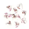 Calcomanía de Corazón de Melocotón Cuentas de Cerámica con Perlas Cuentas de Cerámica Estilo Chino Accesorios Hechos a Mano para DIY Pulsera Accesorios para Collar Material