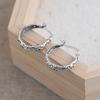 Pendientes Elegantes de Plata S925 con Diseño Hueco de Ruyi de Moda Vintage de Ciervo Dorado al por Mayor Pendientes Simples para Mujer