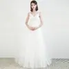 Vestido de Novia de Maternidad para Cubrir el Vientre, Nuevo Estilo 2026 Vestido de Novia para Sesión de Fotos de Viaje con Tema de Bosque con Cola, Vestido de Novia de Bienvenida, Vestido de Novia Ligero, Vestido Formal Pequeño