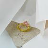 Nuevo Anillo Corazón Retro Zirconia Vanessa Mooney Nicho Lujo Accesible Joyería Versátil de Alta Gama para Mujeres