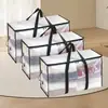 Bolsa Tote Grande de PP Tecido, Bolsa Transparente para Mudança, Saco para Armazenamento de Colchas e Roupas, Caixa Organizadora Tecida à Prova de Umidade Fábrica