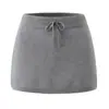 6781-25 Otoño Nuevo Estilo Retro Francés Elegante Pequeño Chanel Cordón Ajustable Delgado Punto Falda Pantalón Bodycon Media Falda