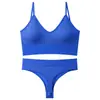 Ropa interior para mujeres con busto grande, efecto minimizador, acanalada, sin varillas, push-up, camisola, conjunto de sujetador de copa triangular francés, cómodo
