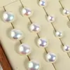 Pérola Mabe Imitação Céu Aurora Espelhado Cor Plástico Pérola Redonda Plana Pão Contas Grampo de Cabelo Brincos Acessórios DIY
