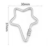 Chaveiro de Aço Titânio Geométrico Ouro Real Preservador de Cor Acessórios para Joias DIY Joias de Aço Inoxidável Fivela Universal Oval em Formato de Coração