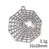 31X28Mm 3.1g Pingente Teia de Aranha Multicolorido Acessório de Liga para DIY Item Quente Transfronteiriço