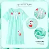 Bata de Noche de Niña Transfronteriza Pijama de Verano para Niños Vestido de Encaje de Manga Corta Vestido Pijama Delgado de Verano para Bebé Niña