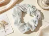 Gomas para el Cabello con Textura Arrugada Floral Frutal Lindo Bloqueo de Color Cuerdas para el Cabello para Cola de Caballo Suministro al por Mayor Directo del Fabricante