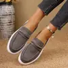 Comercio Electrónico Transfronterizo 2026 Nuevos Mocasines Casuales Slip-on Zapatos Perezosos Tallas Grandes Pantuflas de Suela Gruesa para Mujer Venta al por Mayor