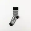 Calcetines Versátiles de Algodón para Mujer hasta la Pantorrilla, Calcetines Rayados para Todas las Estaciones, Antibacterianos Anti-Olor que Absorben la Humedad, Calcetines al por Mayor