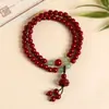 Fabricantes fornecem pulseira de cerâmica de liga novo estilo chinês feito à mão versátil estilo nacional pulseira de cerâmica de círculo duplo estilo étnico minoritário