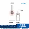 Rolamento 608ZZ com revestimento plástico e canaleta em U de nylon para portas e janelas de correr, polia com canaleta em H em forma de U, roda pequena EUB grande