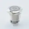 Loniu 19mm Cabeza Plana Anillo Alimentación Estándar Auto-Restablecimiento Auto-Bloqueo Botón Metálico Interruptor Impermeable 12/16/19/22