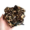 Lazo para el pelo de falda con estampado de leopardo grande estilo perezoso, Cuerda para el pelo de coleta baja moderna y elegante, Accesorios para el pelo de alta gama