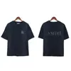 2024 Talla Europea Versión Mayorista Am Tinta Salpicada Flujo Pintura Camuflaje Cielo Estrellado Graffiti Letra Manga Corta High Street Camiseta de Pareja Iri