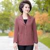 Abrigo de primavera de madre de mediana edad, abrigo corto, chaqueta de moda de traje pequeño de primavera y otoño para mujer de 40 y 50 años
