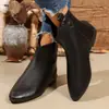 Botas de Moda Casuales Comercio Exterior Fondo Plano Otoño Invierno Punta Fina Estilo Europeo Americano 2026 Talla Grande Botines Nuevos Mujer Transfronterizo