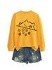 Amazon eBay Tienda Independiente Linda y Divertida Casual Sudadera de Gato Dados Redonda Cuello Largo para Comercio Exterior Transfronterizo