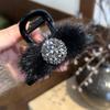 Horquilla de pelo de felpa brillante de tamaño mediano para otoño e invierno, estilo coreano, con pinza de tiburón que combina con todo, estilo flocado