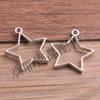 Accesorios de joyería DIY directos de fábrica de 5 colores, dije de estrella de cinco puntas, pegamento en forma de gota, marco hueco de 33 x 35 mm