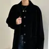 Jaqueta Blazer de Camurça Solta Moda Coreana Dongdaemun Casual Blazer Casual Estilo Coreano